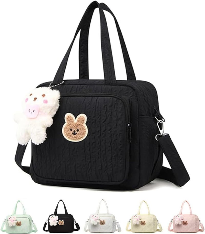 NIKUKY Baby Diaper Bag Tote, Cute Small Crossbody Nappy Mommy Bag, Lightweight Travel & Hospital Multifunction Storage Tote - Image 1